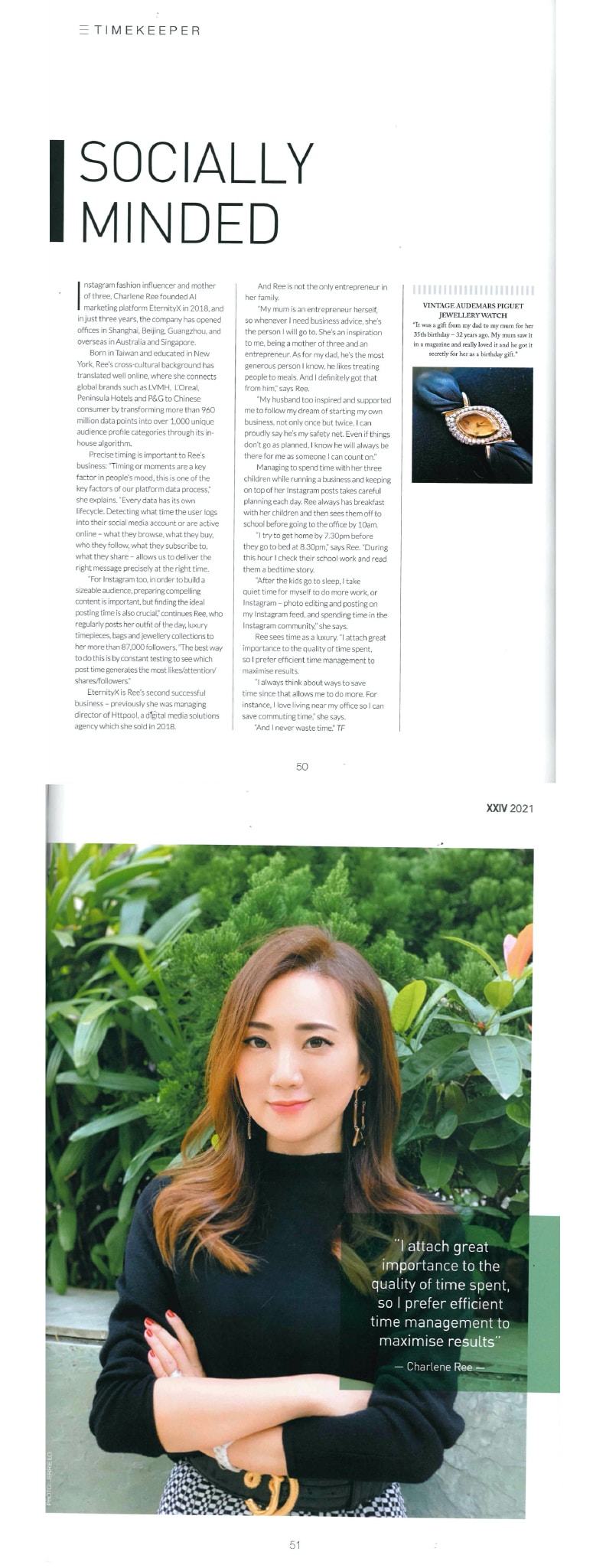 Charlene Ree, Founder and CEO of EternityX shares tips on juggling works, family, and social life with wise time management Charlene Ree, Founder and CEO of EternityX shares tips on juggling works, family, and social life with wise time management